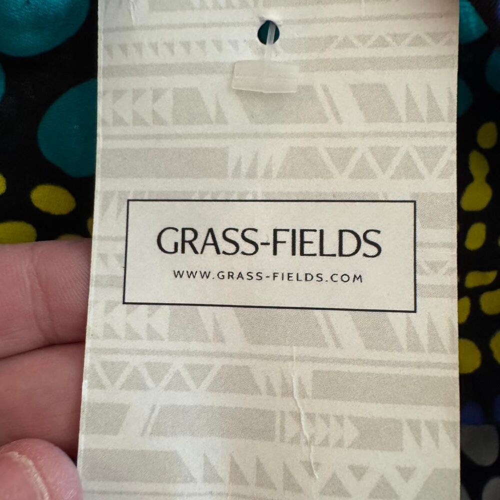 GrassFields Puff Sleeve Dress 2X Bold African Print Smocked Babydoll Mini Africa - Picture 5 of 7